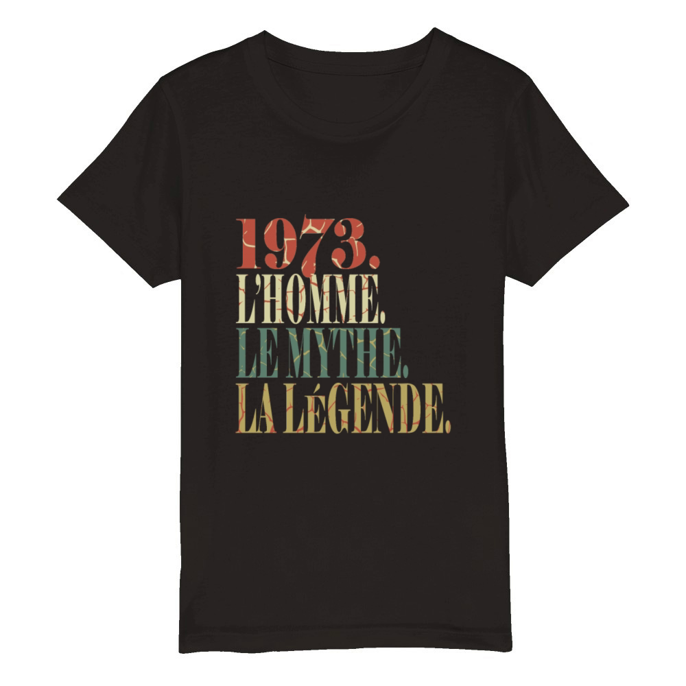 Original 1973 vintage retro birthday Organic Kids Crewneck T-shirt