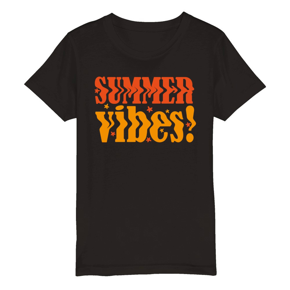 summer vibes Organic Kids Crewneck T-shirt