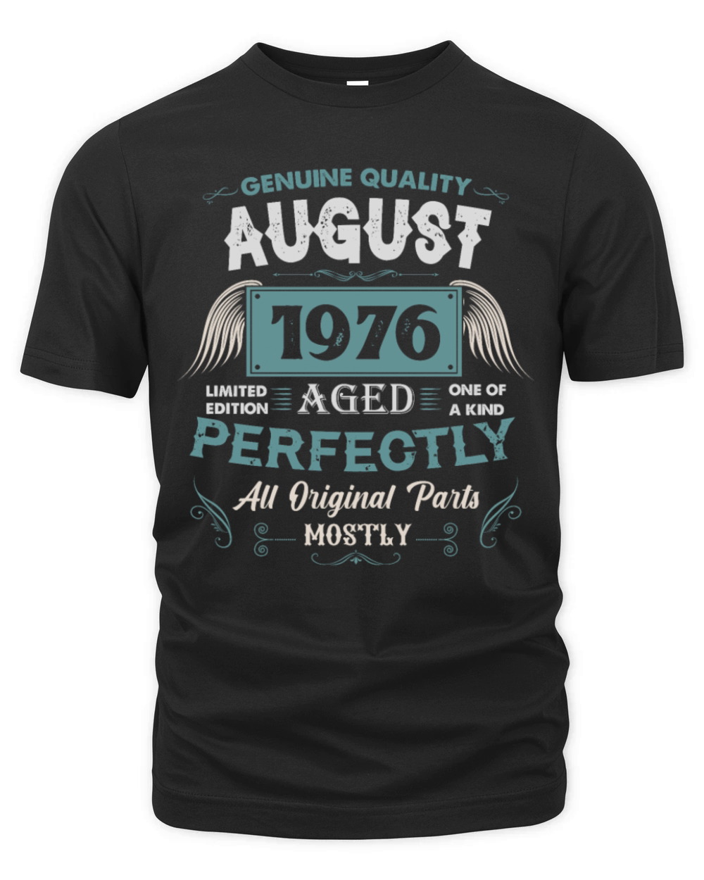 August 1976 Vintage Birthday Present Organic Unisex T-shirt