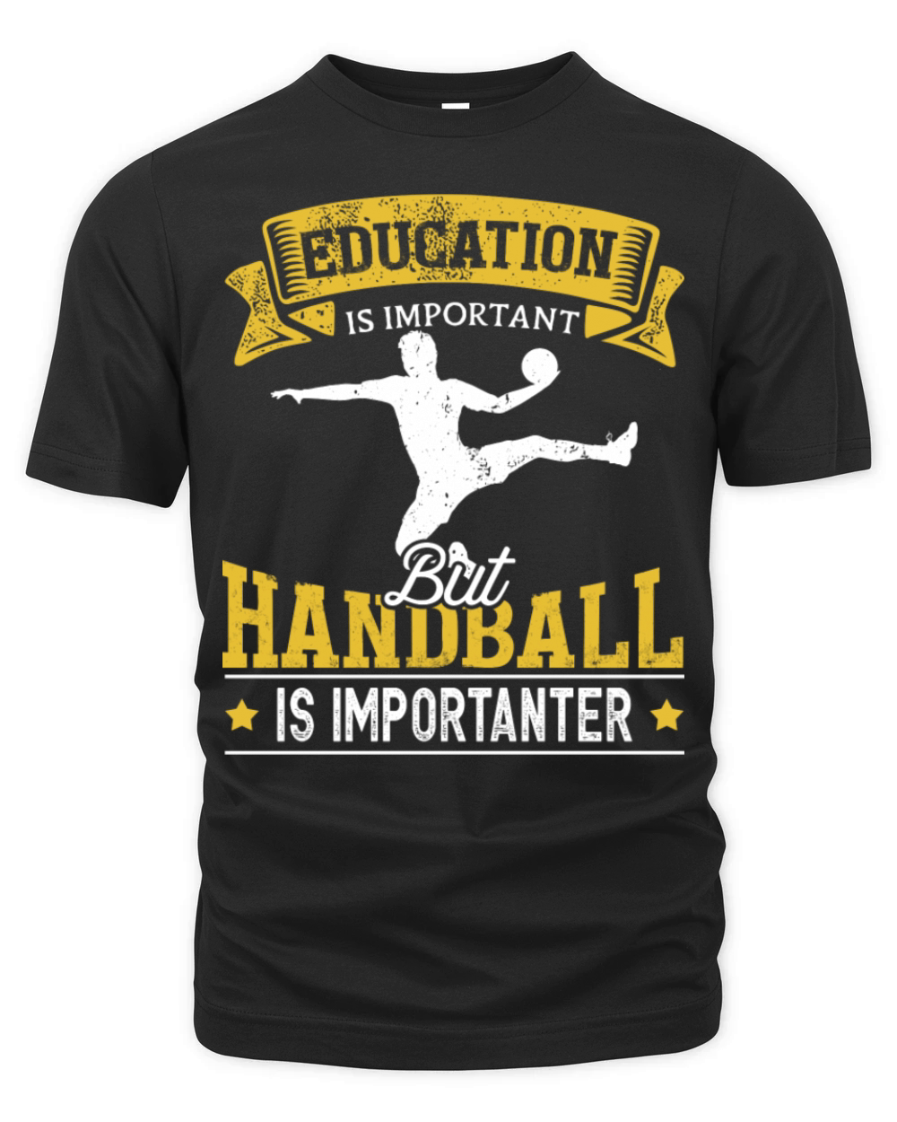 Education Is Important But Handball Is Importanter Organic Unisex T-shirt