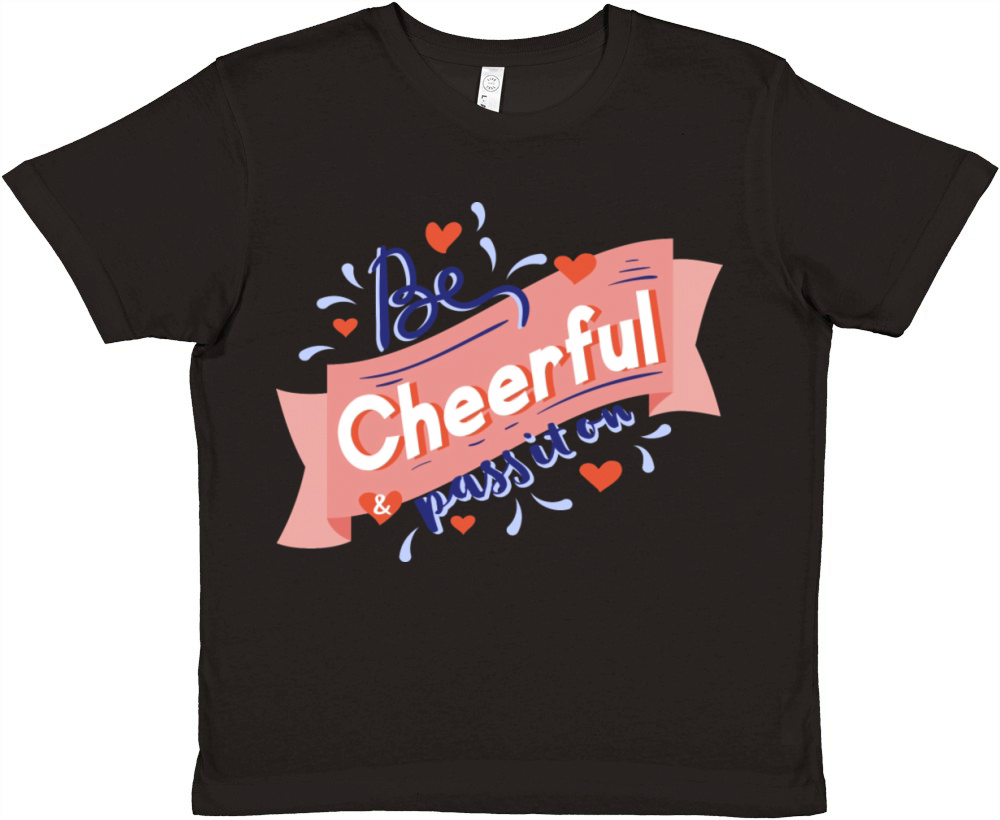 Be Cheerful Pass It On Premium Kids Crewneck T-shirt
