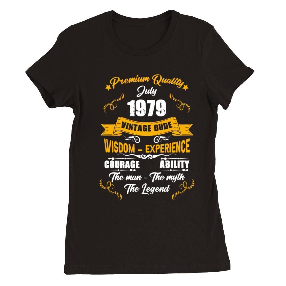 July 1979 Vintage Birthday Present Premium Womens Crewneck T-shirt