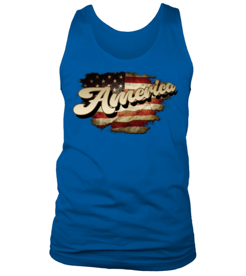 flag tatty vintage america skew 4th july Tank Top Unisex