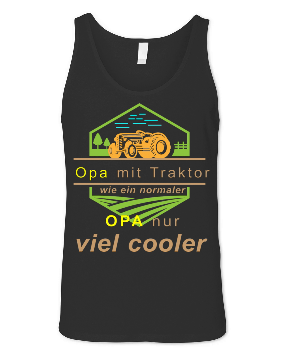 Opa Mit Traktor Wie Ein Normaler Opa Nur Viel Unisex Jersey Tank