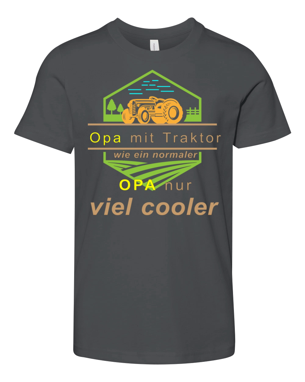 Opa Mit Traktor Wie Ein Normaler Opa Nur Viel Youth Unisex Jersey Tee