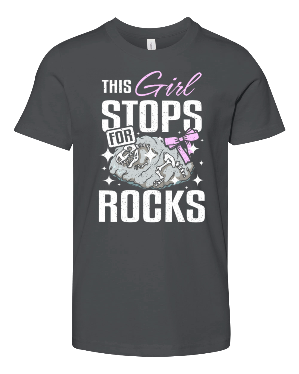 This girl stops for rocks fossil hunting Youth Unisex Jersey Tee