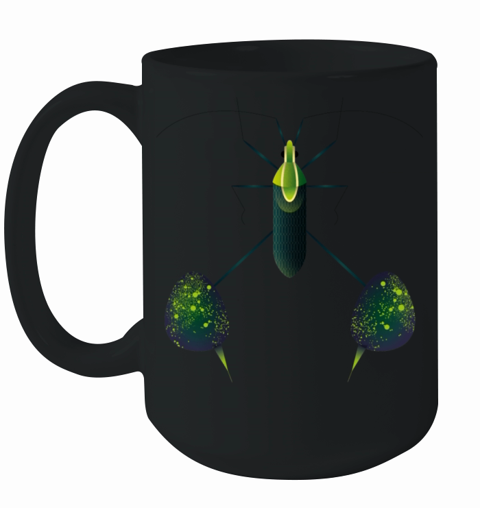 Cute Green Bug Ceramic Mug