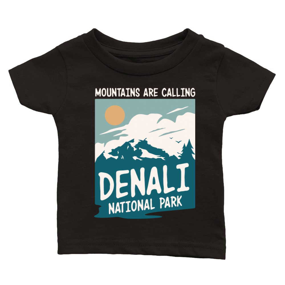 Alaska Denali National Park Retro Vintage Design Classic Baby Crewneck T-shirt