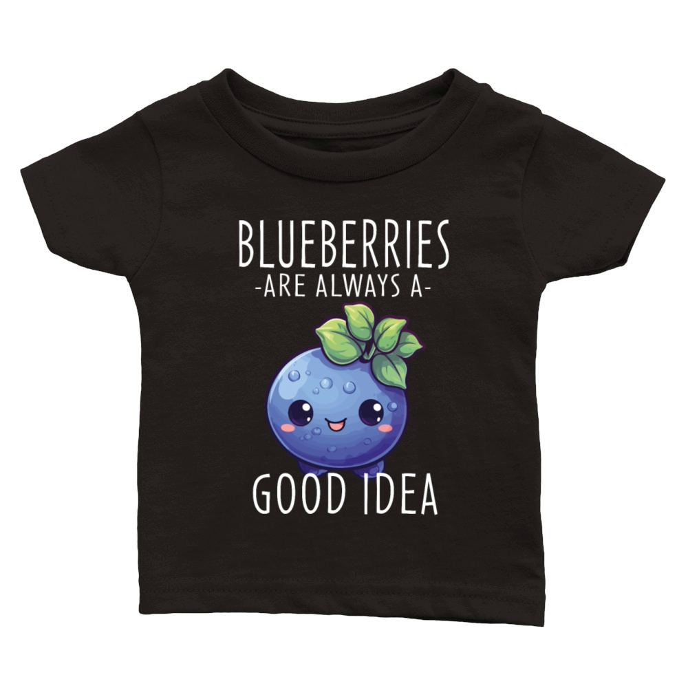 Blueberries Kawaii Classic Baby Crewneck T-shirt