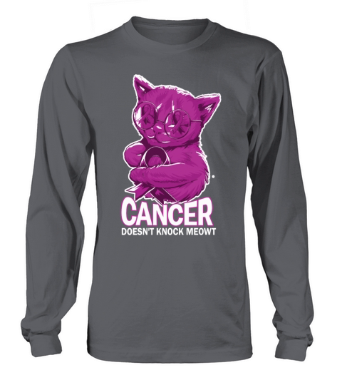 Cat Honors Cancer Caregivers Long sleeved Unisex