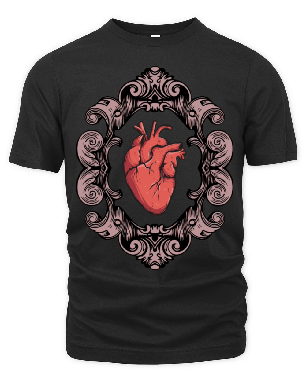 Wreath Of Hearts Heart Anatomy Organic Unisex T-shirt
