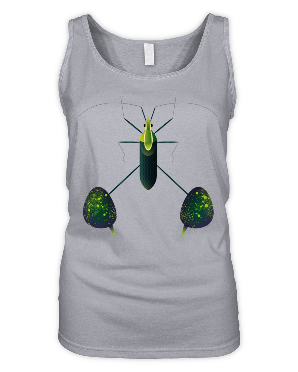 Cute Green Bug Organic Women's Tank Top