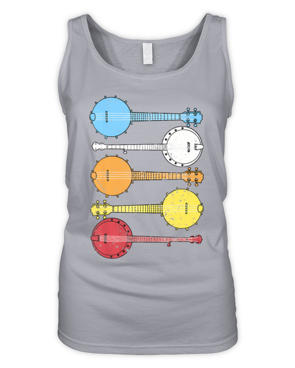 Vintage Banjo Retro Banjo Country Music Bluegrass Organic Women's Tank Top