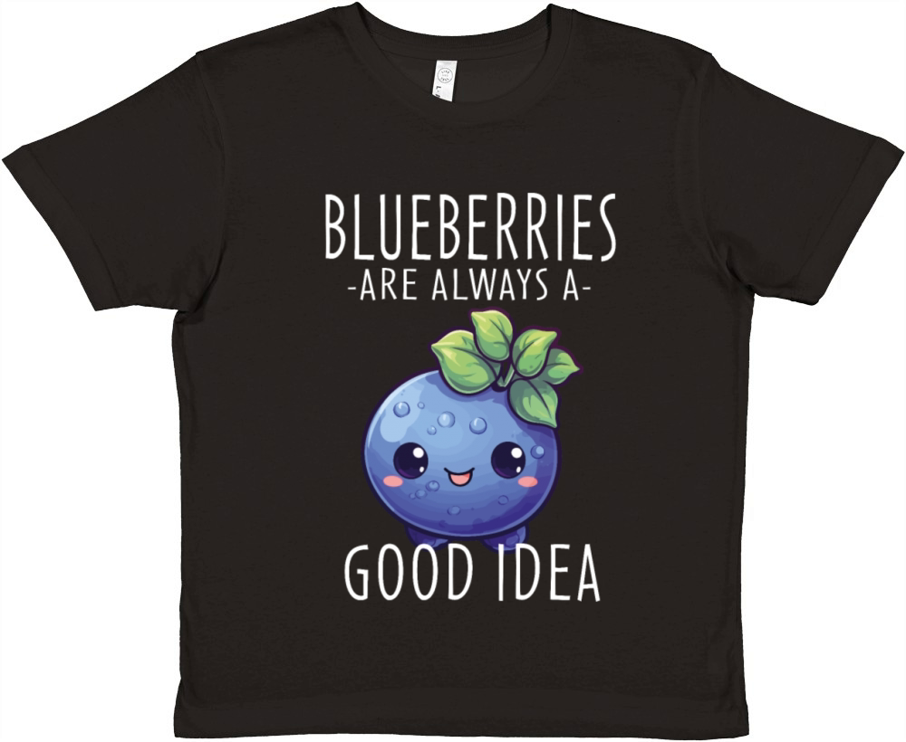 Blueberries Kawaii Premium Kids Crewneck T-shirt