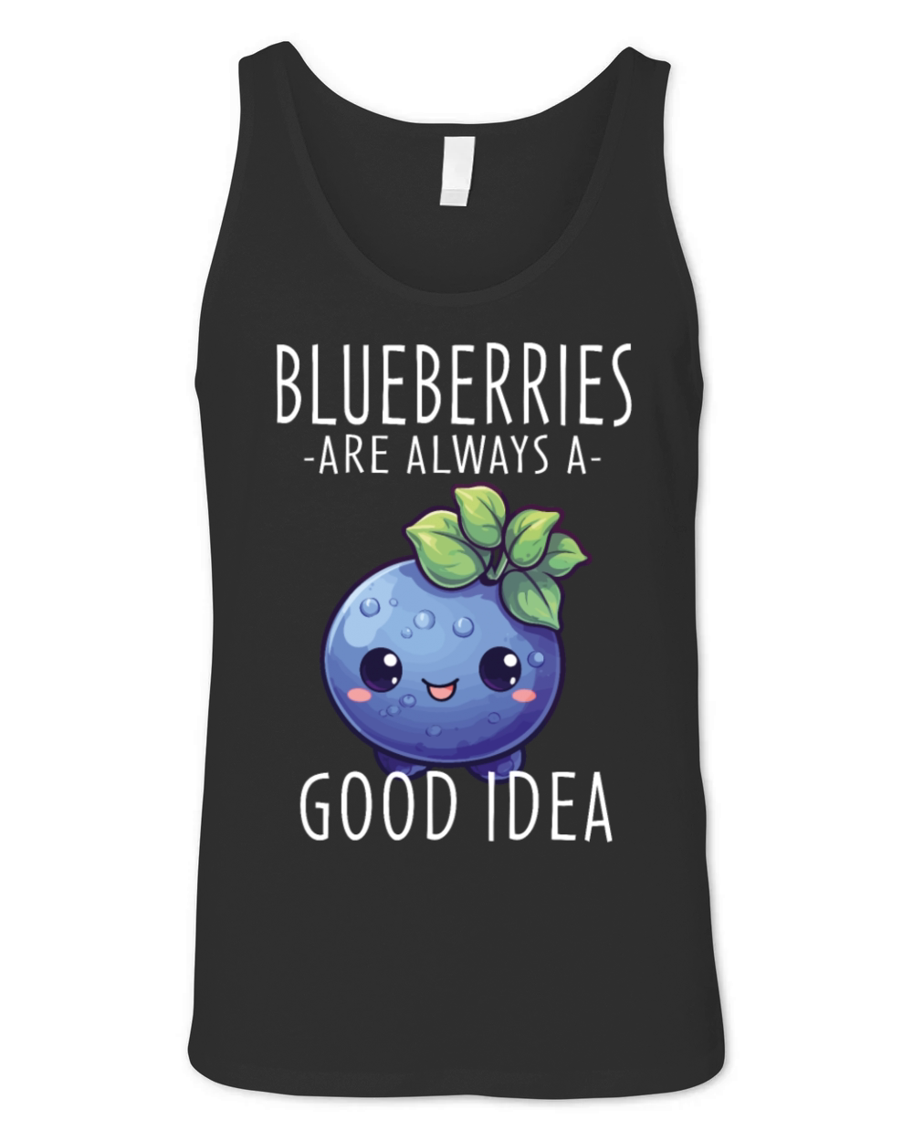 Blueberries Kawaii Unisex Jersey Tank