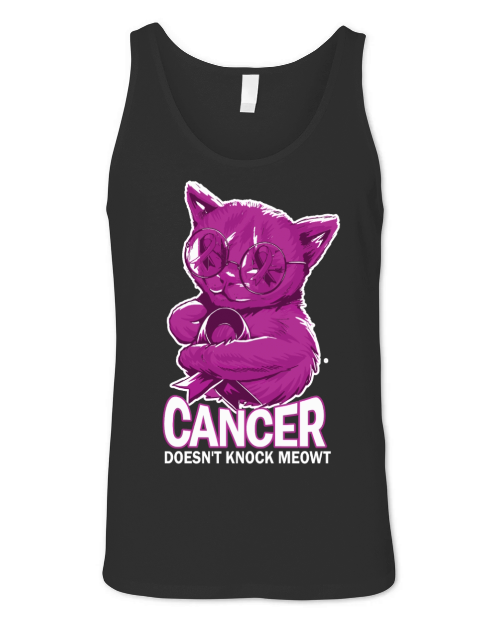 Cat Honors Cancer Caregivers Unisex Jersey Tank