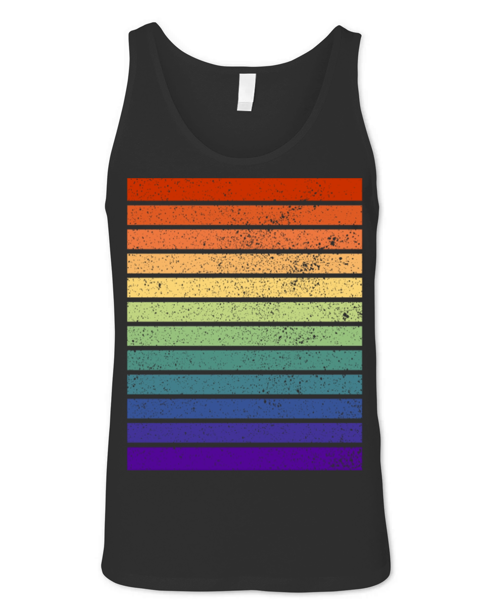 Vintage Distressed Gay Pride Colors Unisex Jersey Tank