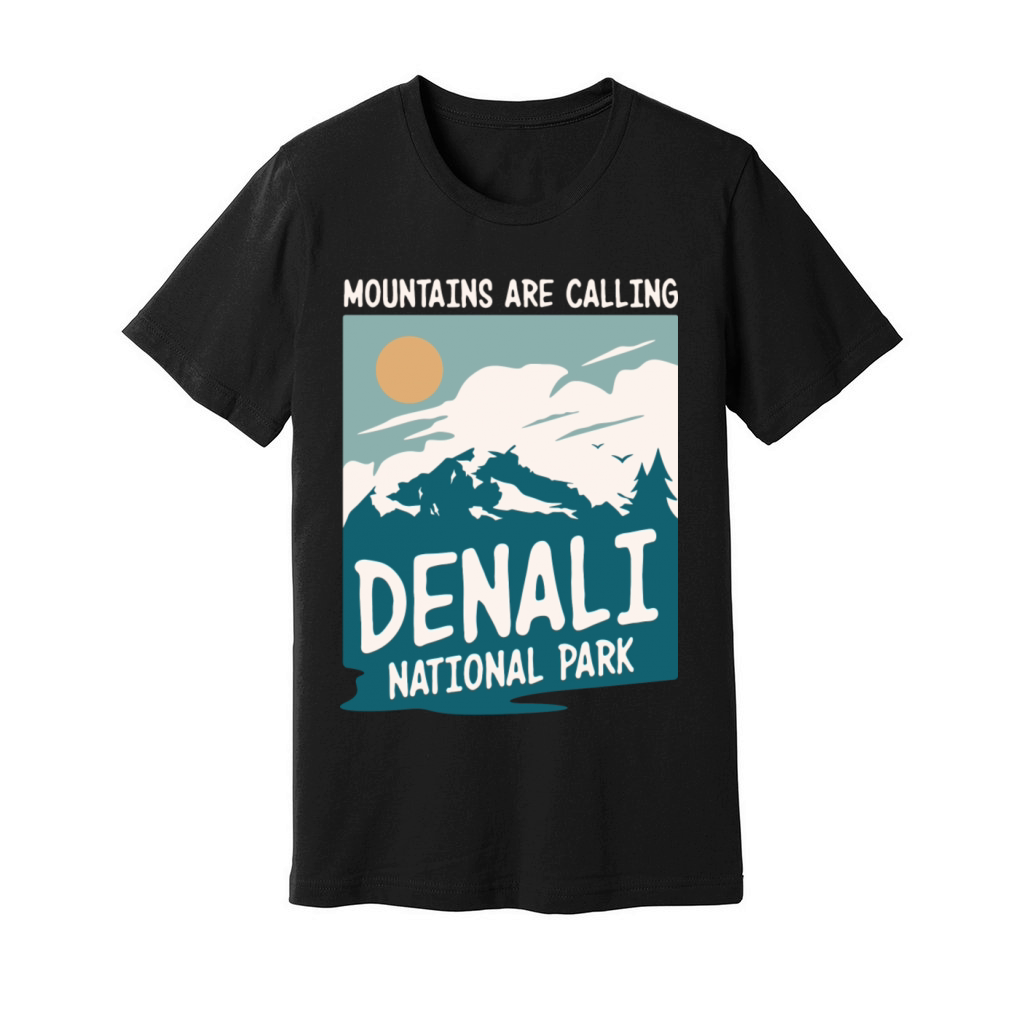 Alaska Denali National Park Retro Vintage Design Unisex Jersey Tee
