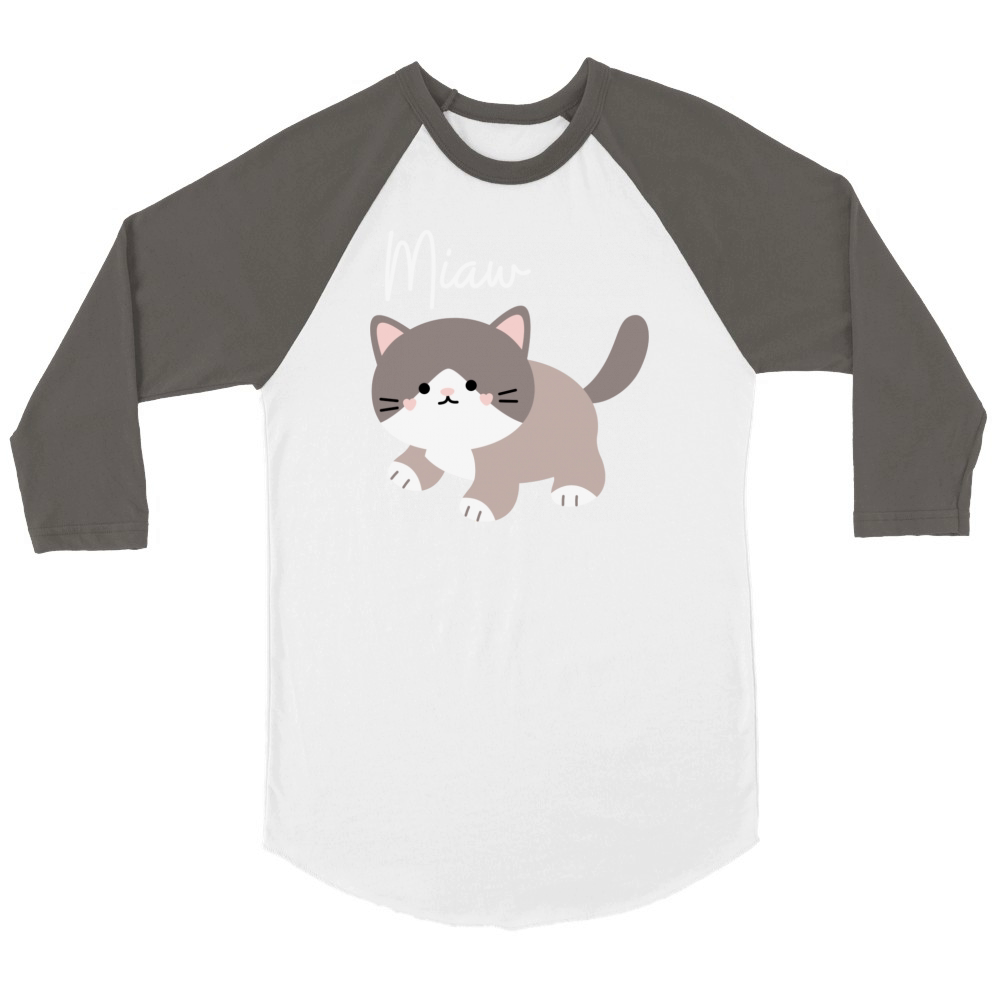 Cat miaw lovers Unisex ¾ sleeve Raglan T-shirt