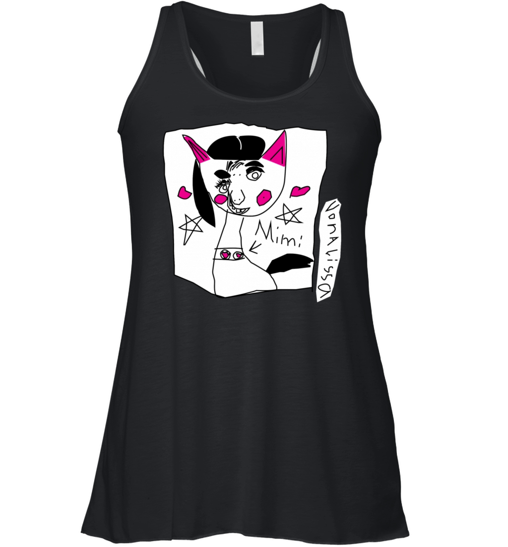 Cat drawn by Alissa Women's Flowy Tank Top