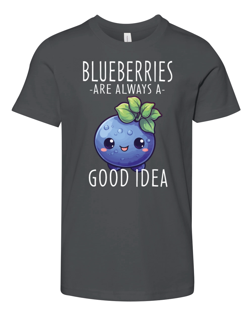 Blueberries Kawaii Youth Unisex Jersey Tee