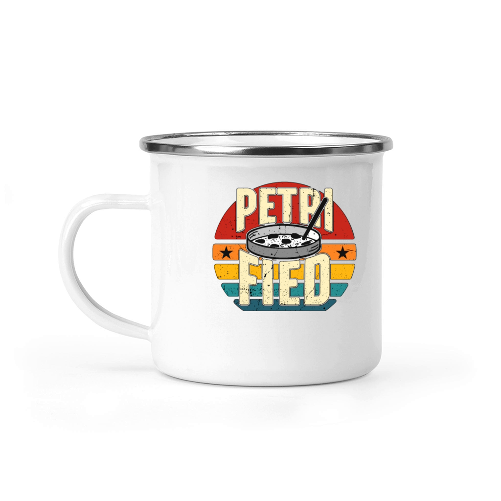 Microbiologist Petri-fied Retro Biologist Science Camping Mug