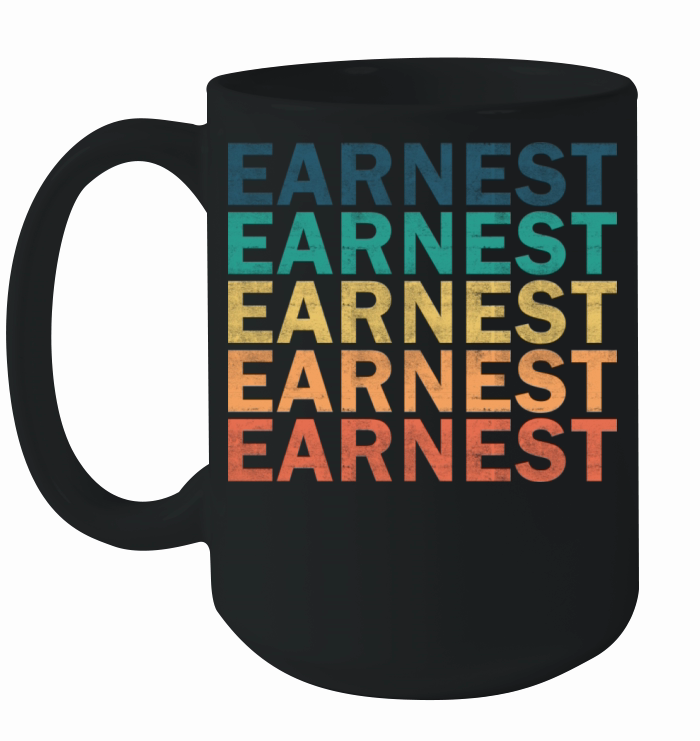 Earnest Name T Shirt - Earnest Vintage Retro Name Ceramic Mug