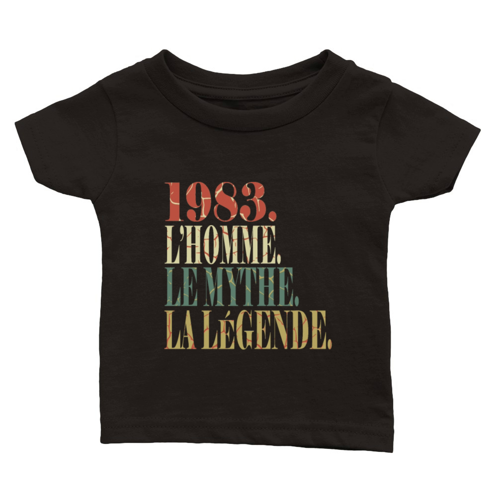 Legend 1983 Birthday Year of birth 1983 Men Classic Baby Crewneck T-shirt