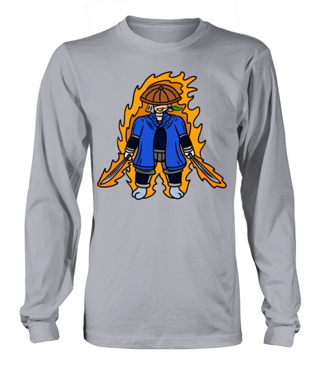 Cool Cartoon Samurai Long sleeved Unisex