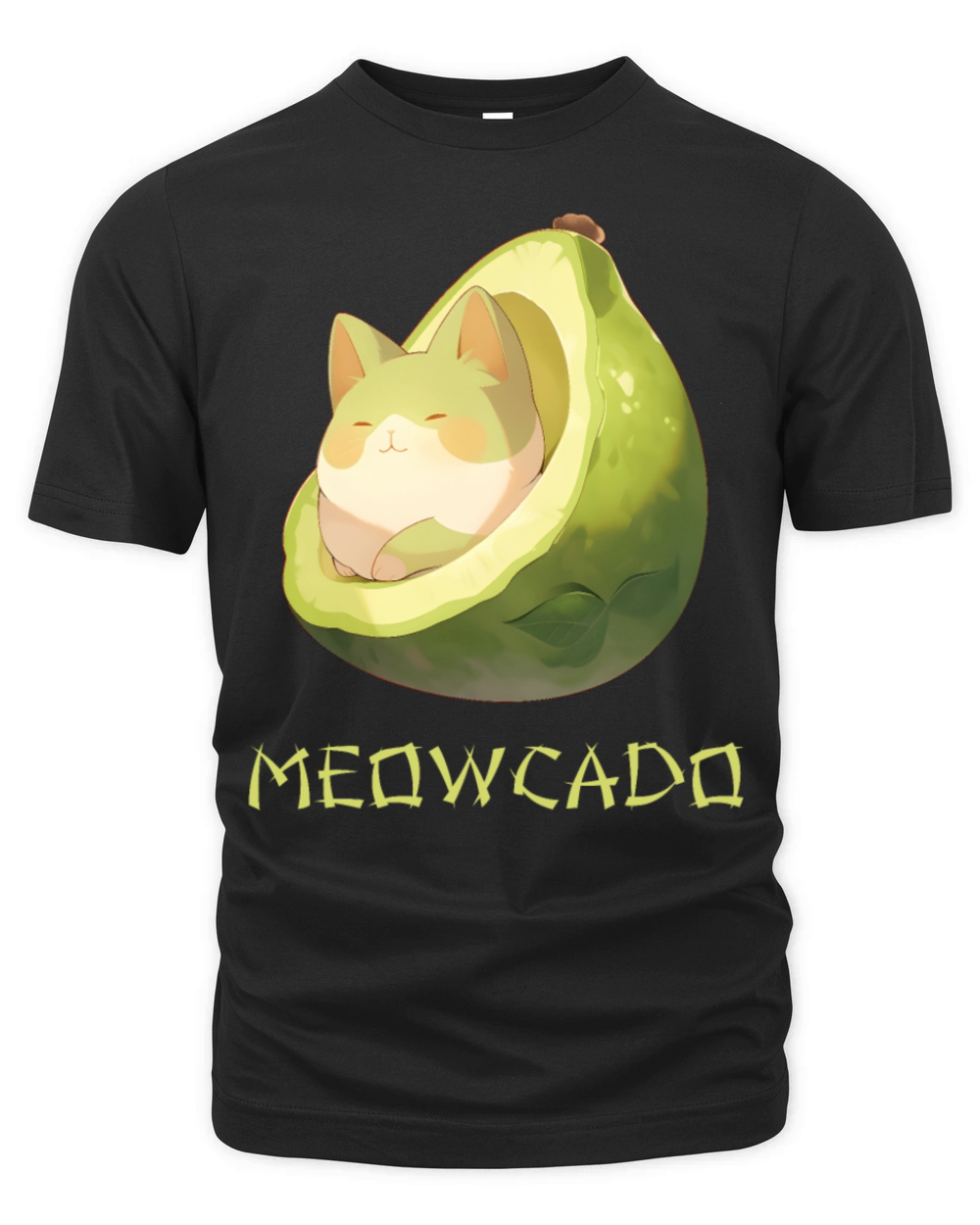 Meowcado Funny Avocado Kawaii Cat Lover Organic Unisex T-shirt