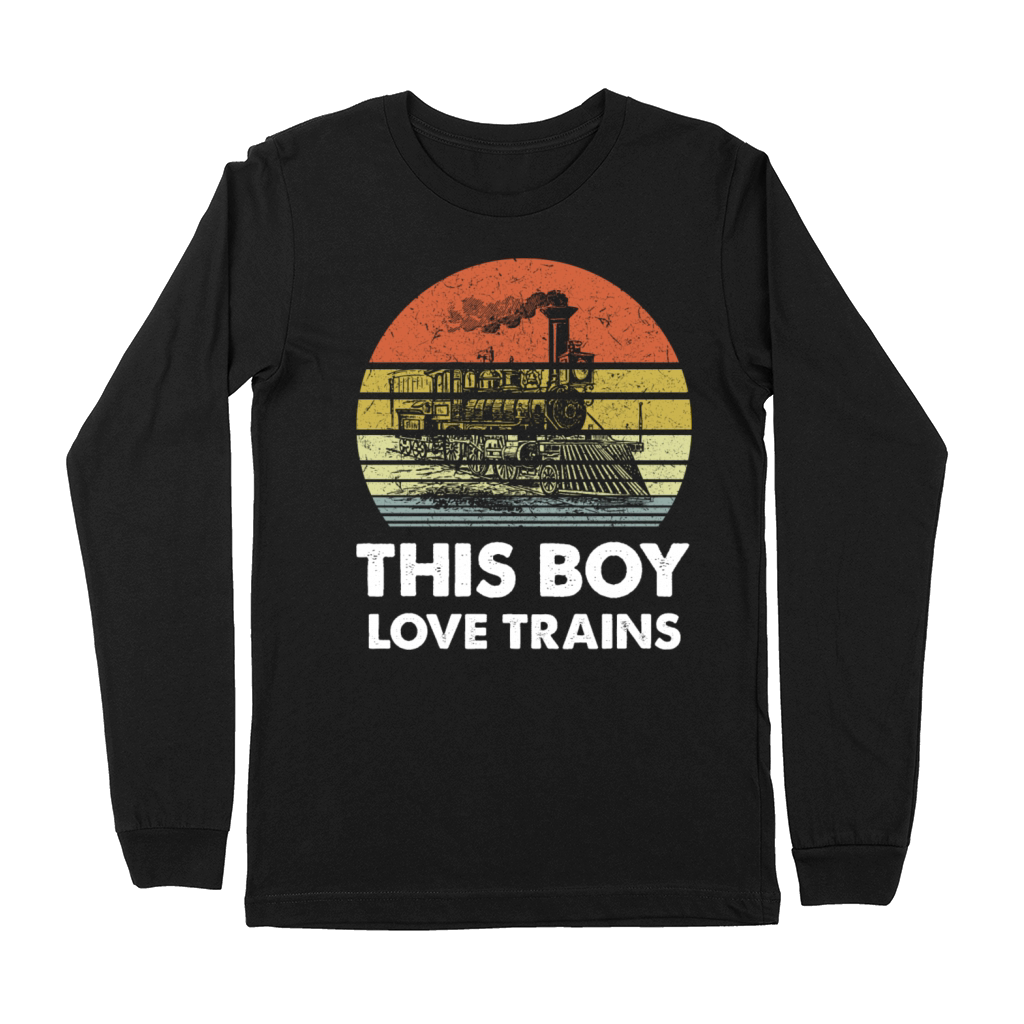 This Boy Loves Trains Premium Long Sleeve
