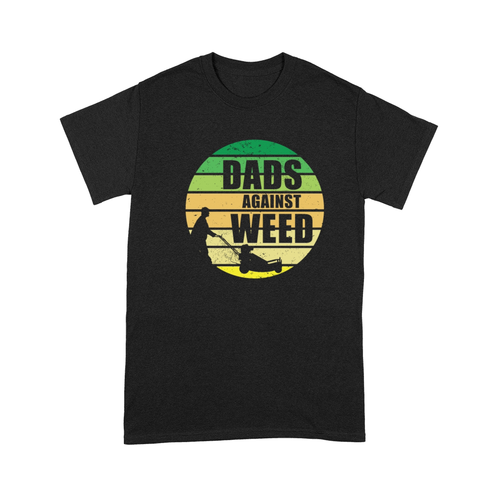 Dads Against Weed Retro Plant Daddy Gardener Lawn Premium T-shirt