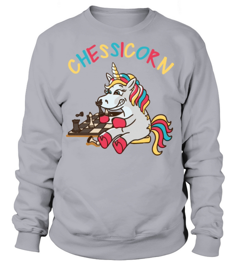 Chessicorn Unicorn Chess Pun Sweatshirt Unisex