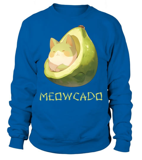 Meowcado Funny Avocado Kawaii Cat Lover Sweatshirt Unisex