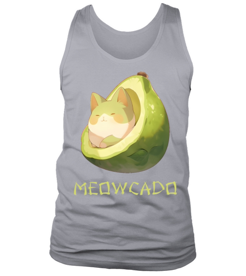 Meowcado Funny Avocado Kawaii Cat Lover Tank Top Unisex