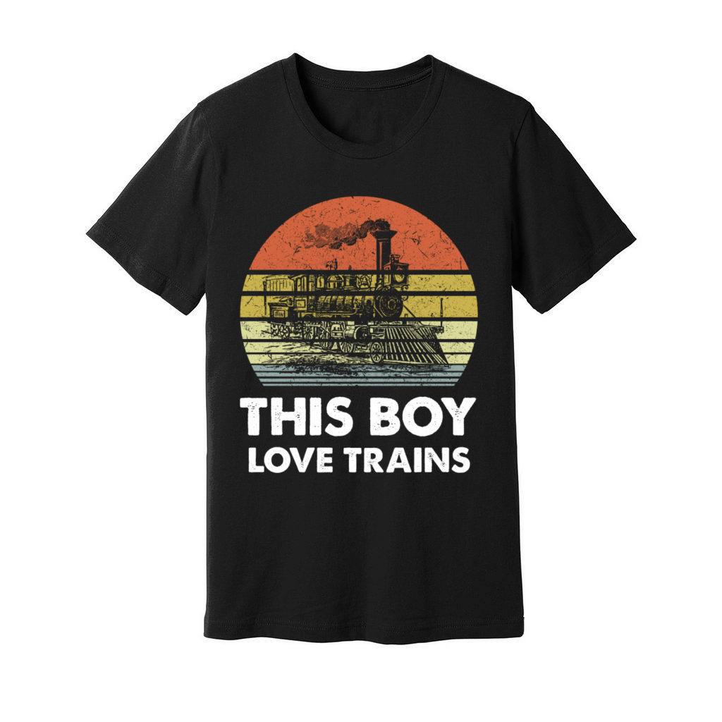 This Boy Loves Trains Unisex Jersey Tee