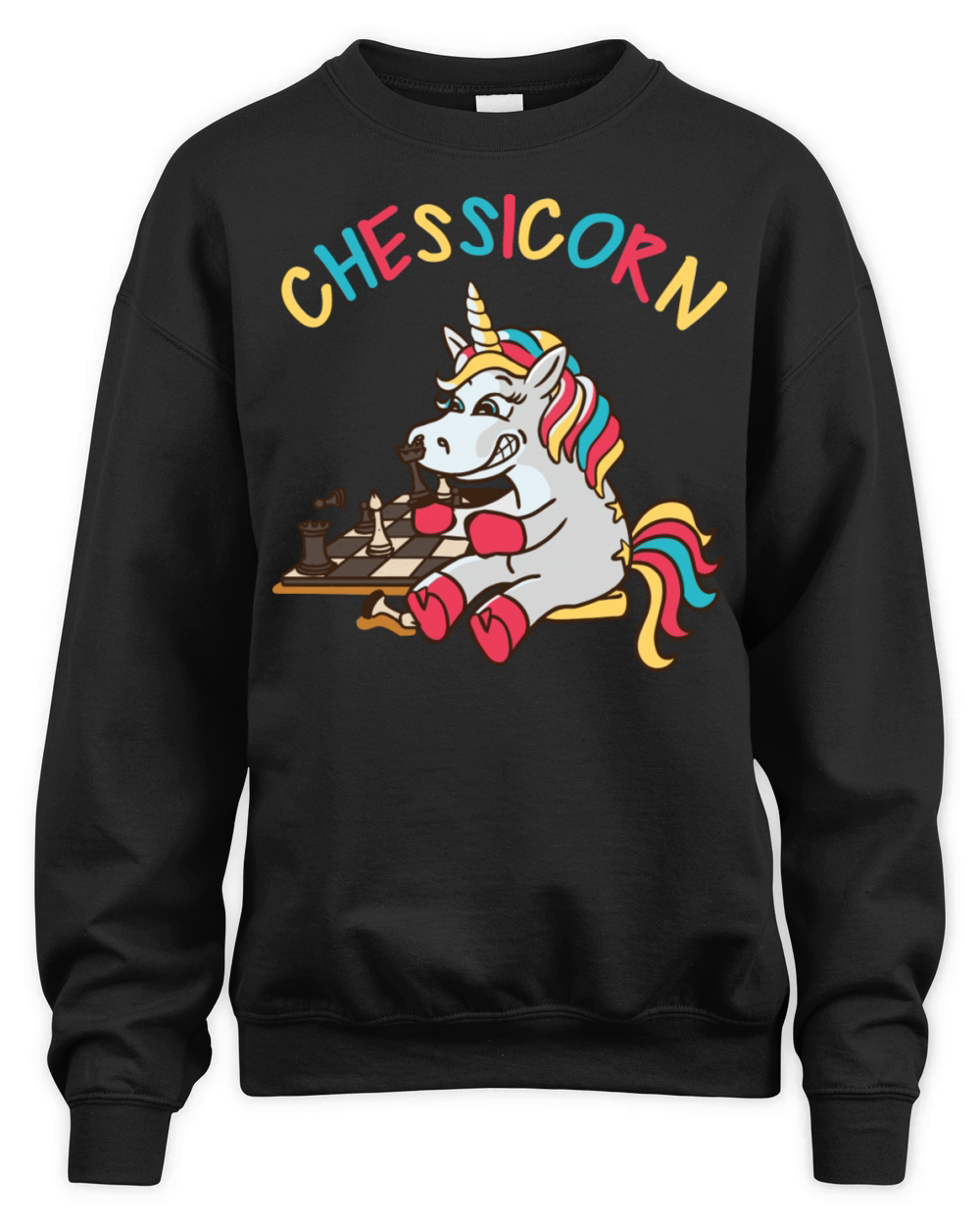 Chessicorn Unicorn Chess Pun Unisex Premium Crewneck Sweatshirt