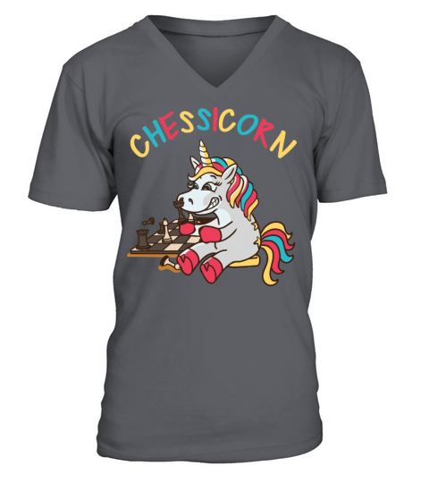 Chessicorn Unicorn Chess Pun V-Neck T-shirt