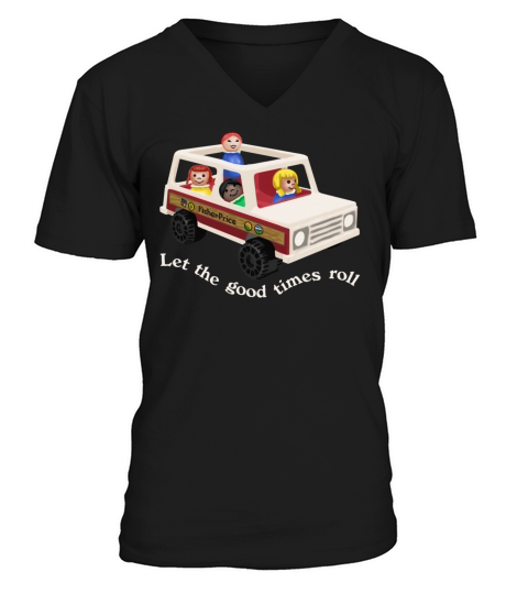 Little People Let The Good Times Roll V-Neck T-shirt