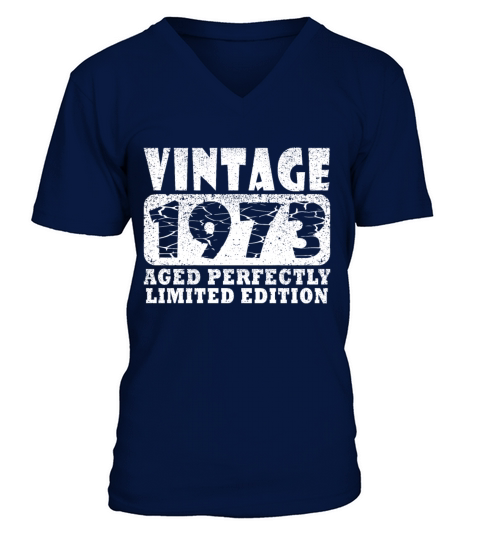 Vintage 1973 50th birthday retro men women V-Neck T-shirt