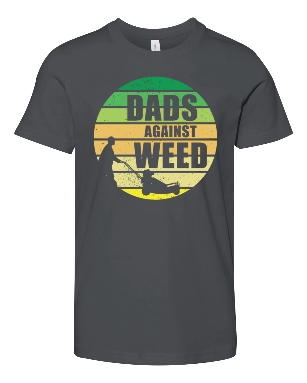 Dads Against Weed Retro Plant Daddy Gardener Lawn Youth Unisex Jersey Tee