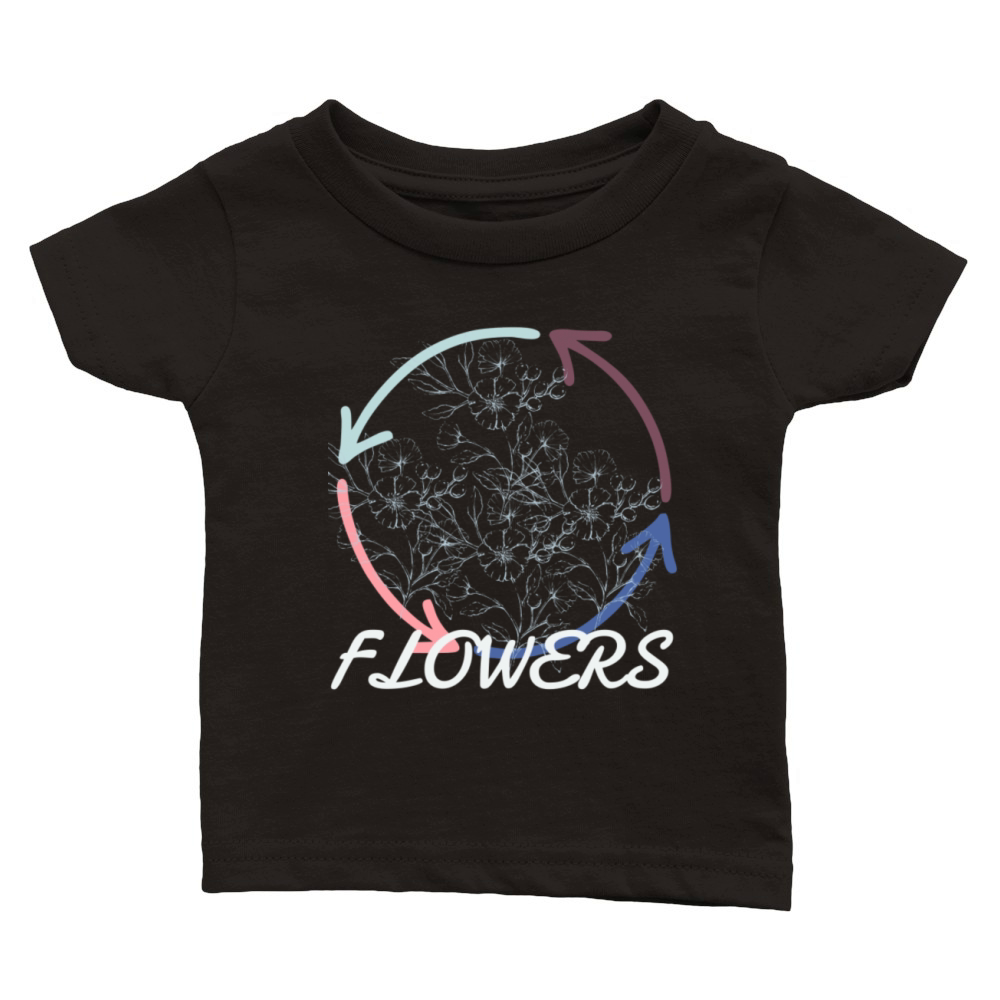Flowers Colorful Classic Baby Crewneck T-shirt