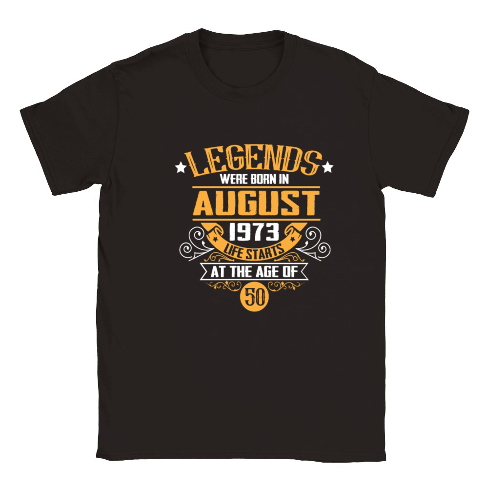 Legends were born in August 1973 Classic Kids Crewneck T-shirt
