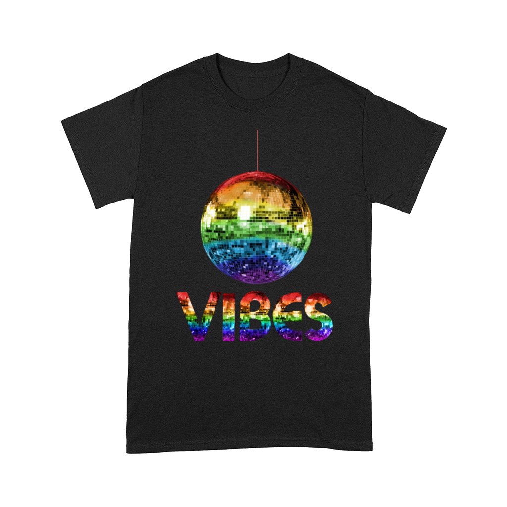 70s Rainbow Pride Discoball Vibes Comfort T-shirt