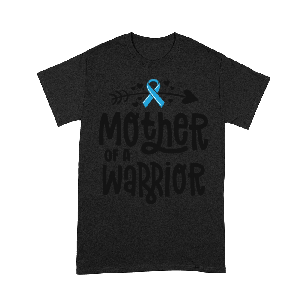 Mother Of A Warrior Prostate Cancer Blue Ribbon Comfort T-shirt