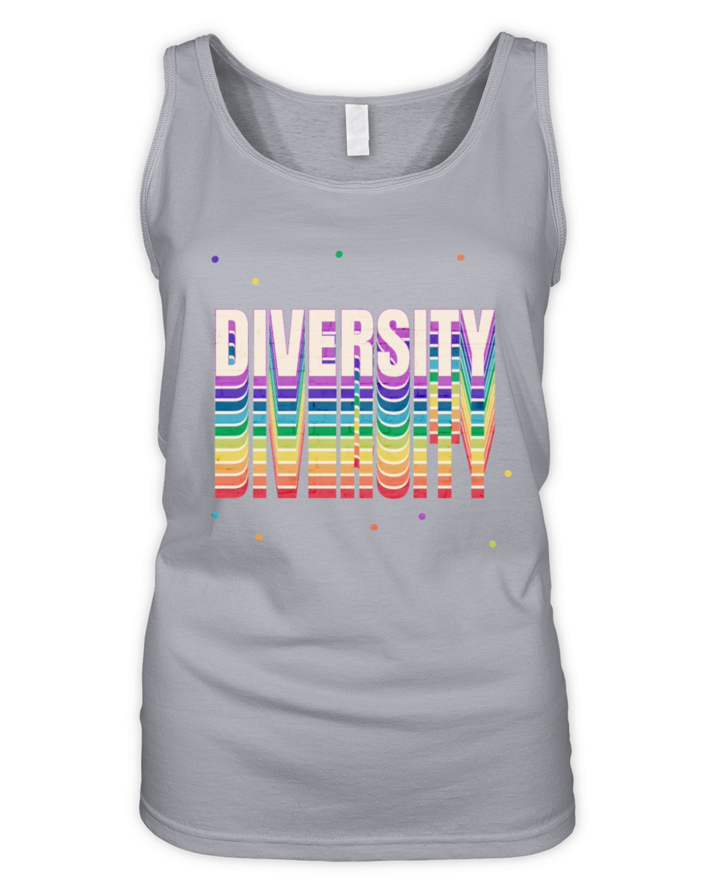 Diversity Rainbow Colors LGBTQ Pride Month Organic Women's Tank Top