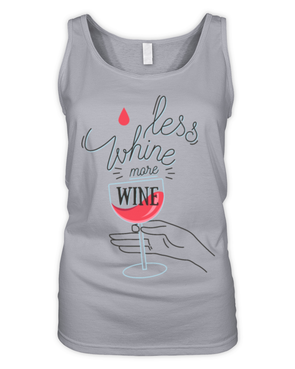 Less whine more wine Organic Women's Tank Top