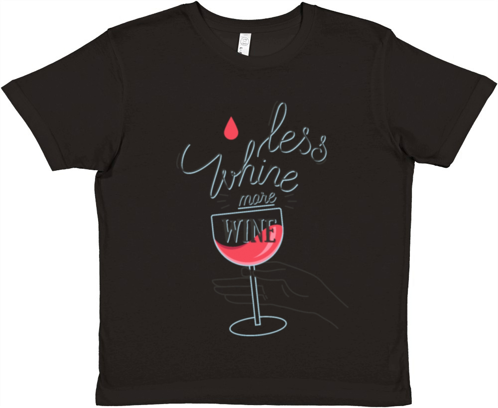 Less whine more wine Premium Kids Crewneck T-shirt