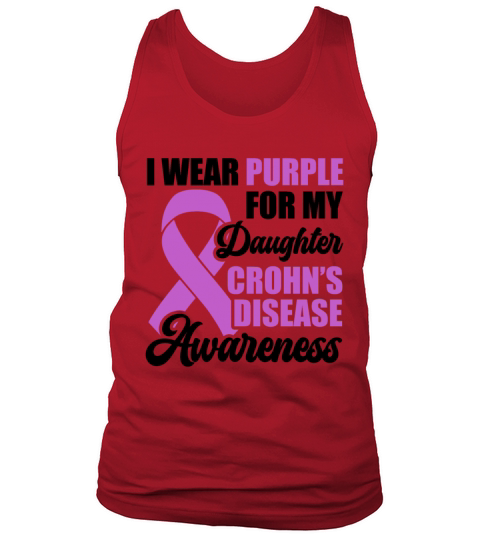 I Wear Purple For My Daughter Crohns Disease Tank Top Unisex