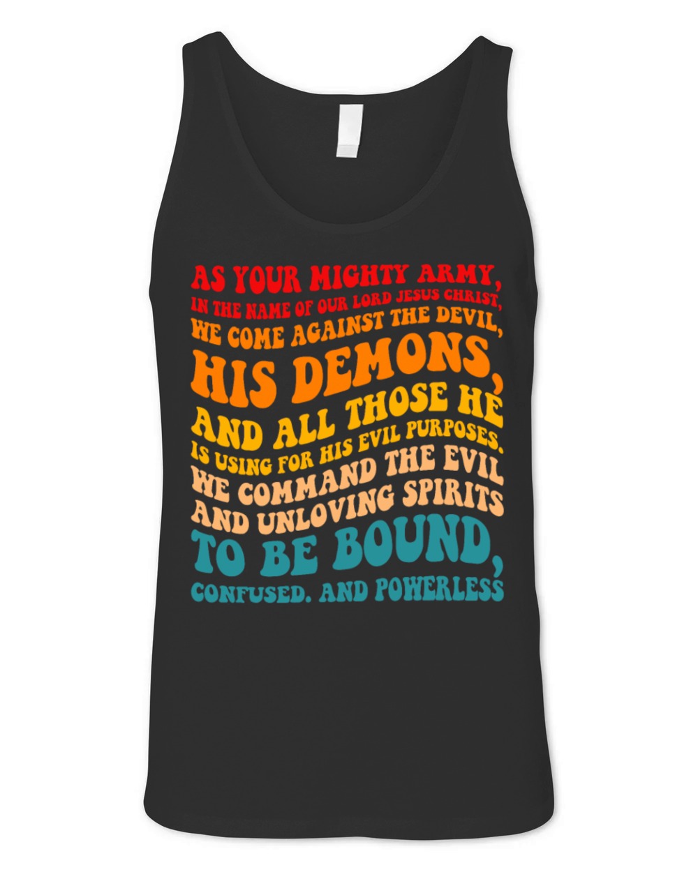 As Your Mighty Army In The Nam Of Our Lord Jesus Unisex Jersey Tank